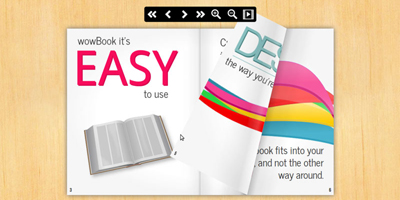 WOWbook with a flippable PDF